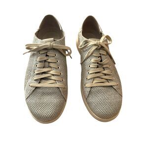 Cole Haan Sneakers Women’s Silver Mesh Lace Up Sneaker Size 7B